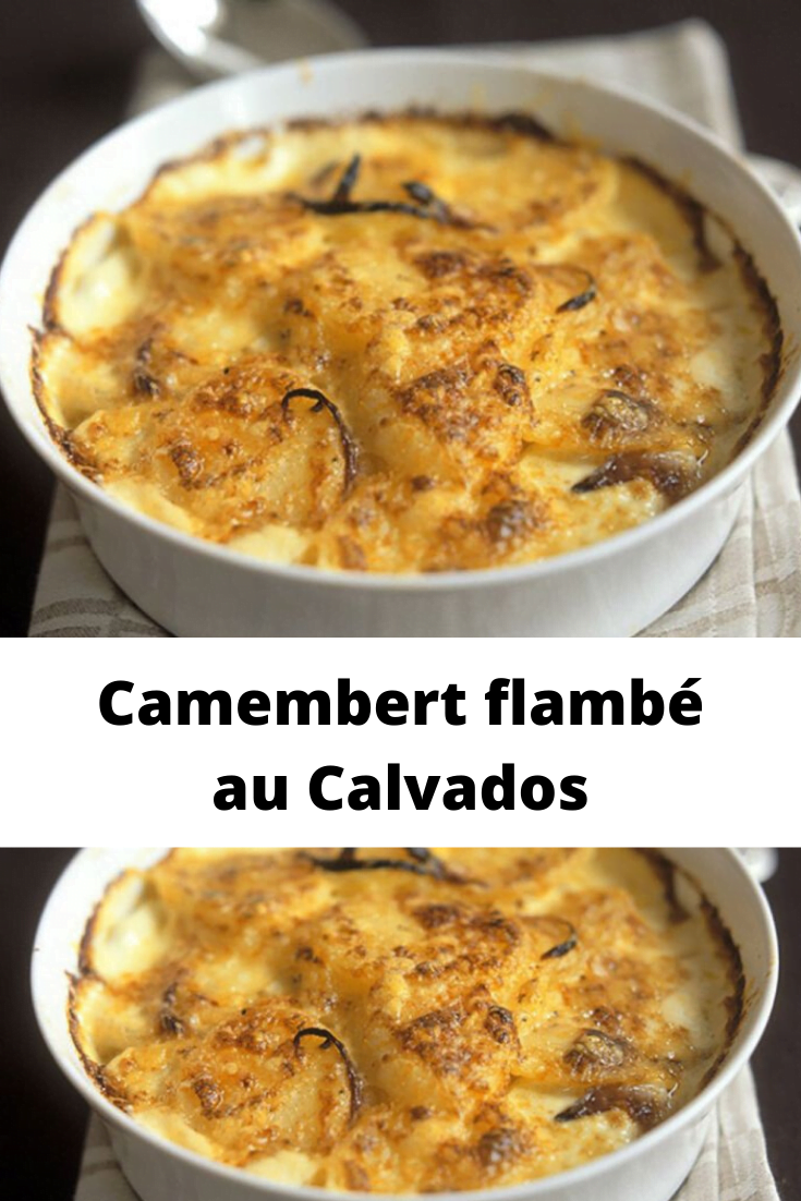 Camembert flambé au Calvados