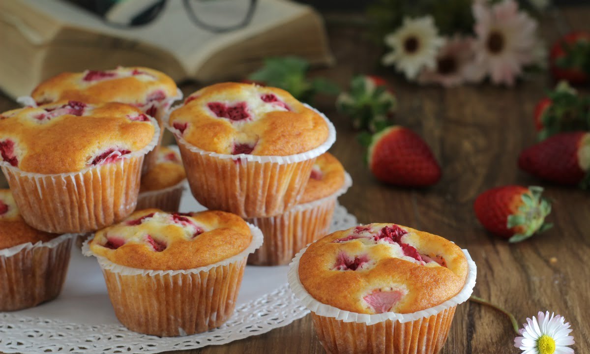 MUFFIN AUX FRAISES ET RICOTTA