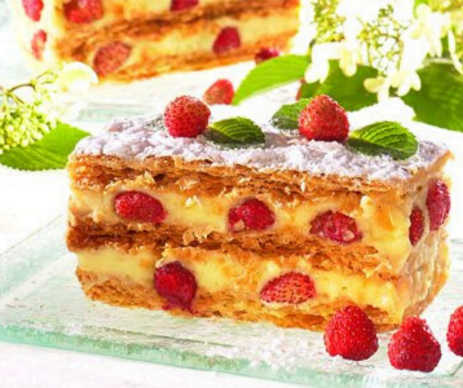 Mille feuille à la fraise dessert gourmand fait maison