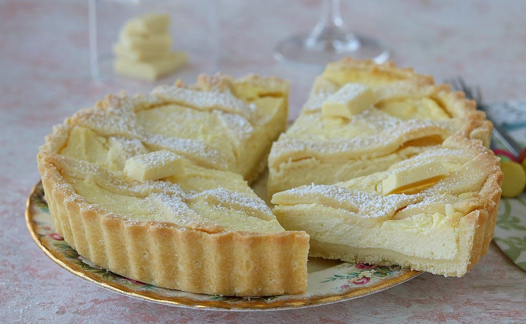 TARTE AU RICOTTA ET AU CHOCOLAT BLANC